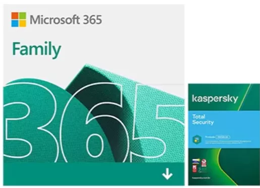 Microsoft 365 Family 6users 15meses + Kaspersky Antivírus 5users 12mes